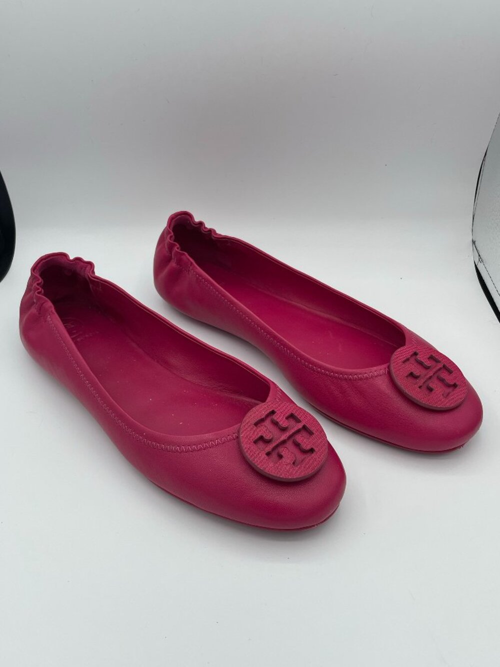 Tory Burch Minnie Travel Ballet with Logo Size 10
